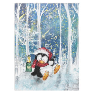 Happy Penguin - Christmas Tablecloth