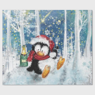 Happy Penguin - Christmas Wrapping Paper