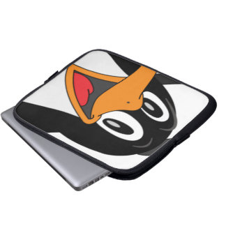 Happy Penguin face Laptop Sleeve