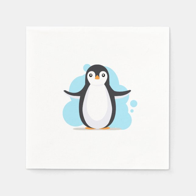 Happy penguin napkins (Front)