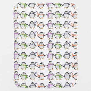 Happy Penguin Parade Baby Blanket