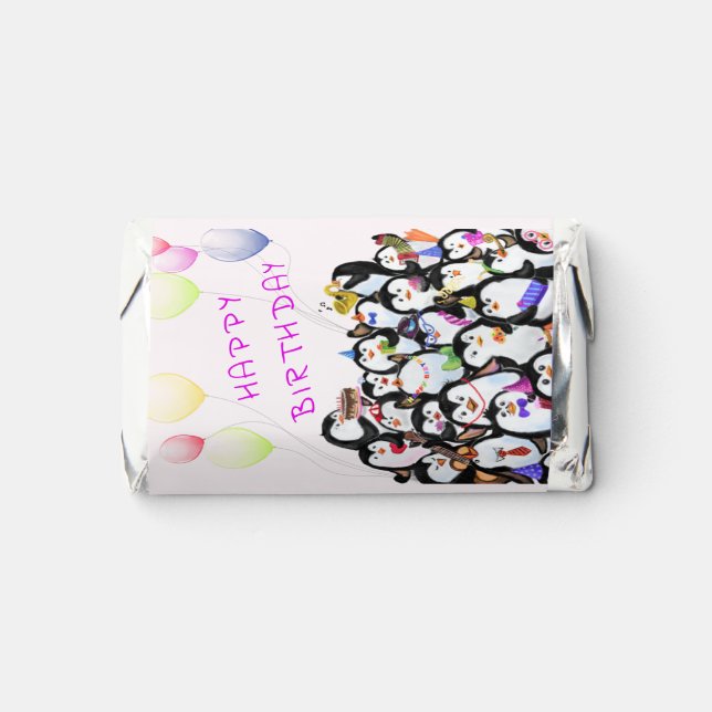 Happy Penguin Party Your Birthday Gift Hershey's Miniatures (Front)