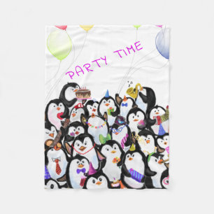 Happy Penguins Baby Fleece Blanket