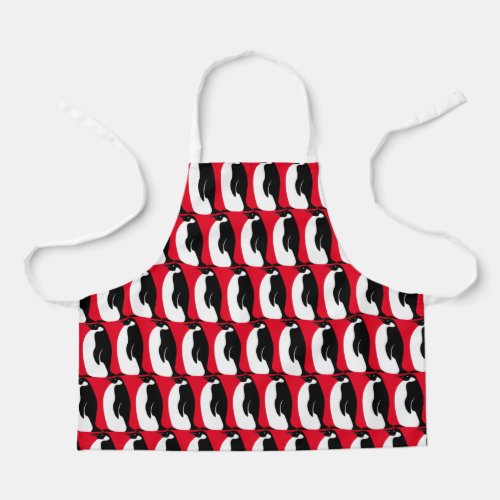 Happy Penguins Colorful Fun Pattern Unique Cute  Apron