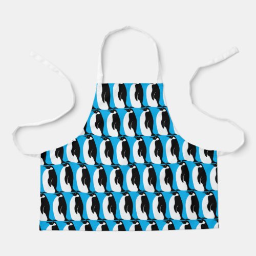 Happy Penguins Colorful Fun Pattern Unique Cute  Apron