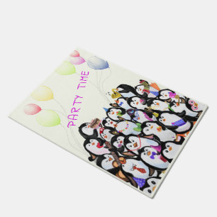 Happy Penguins Doormat - Custom Text