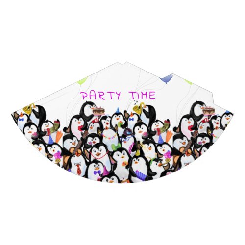 Happy Penguins Party Cartoon Drawing _ Cute Funny  Party Hat