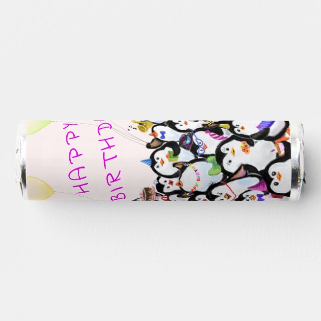 Happy Penguins Party Celebration Your Birthday Breath Savers® Mints (Front)