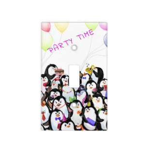 Happy Penguins Party Light Switch Cover