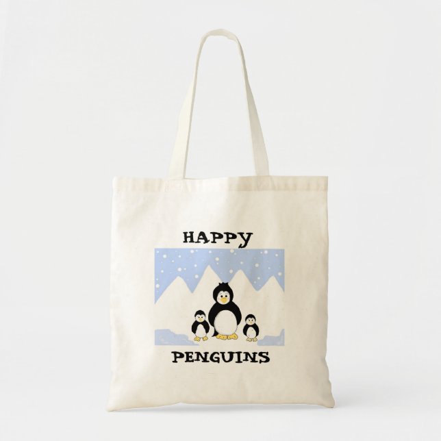 Happy Penguins Tote Bag (Front)