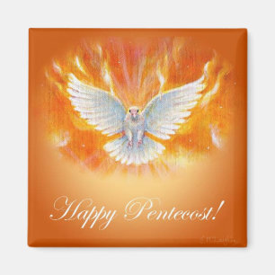 Happy Pentecost by Jenny McLaughlin Magnet