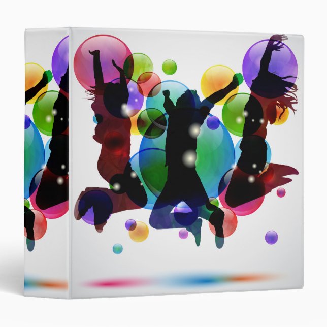 Happy People 3 Ring Binder (Front/Spine)