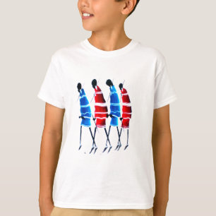 Happy People Maasai Warriors Walking Art Print T-Shirt