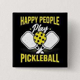 Happy People Play Pickleball Button