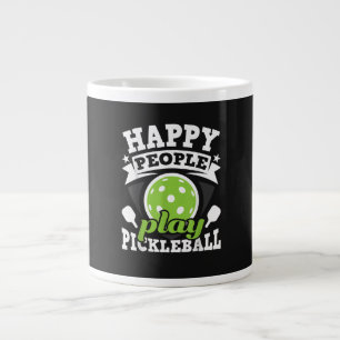 Happy People Play Pickleball - Paddleball Player Giant Coffee Mug