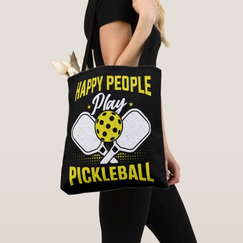 Happy People Play Pickleball Tote Bag