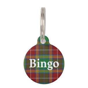 Happy Pet Clan Baxter Tartan Plaid Pet Name Tag