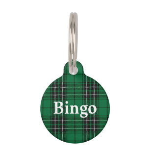 Happy Pet Clan MacLean Hunting Tartan Plaid Pet ID Tag