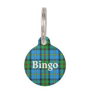 Happy Pet Clan MacLeod Tartan Plaid ID Tag