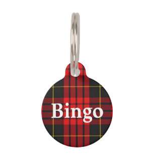 Happy Pet Clan MacQueen Tartan Plaid Pet Tag