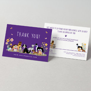 Happy Pet Family Pet Care, Grooming Thank You Postcard