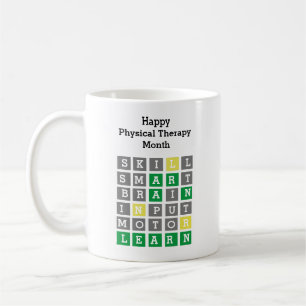 Happy Physical Therapy Month Custom Wordle Coffee Mug