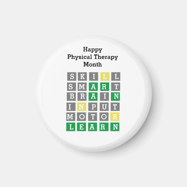 Happy Physical Therapy Month Custom Wordle Magnet (Front)