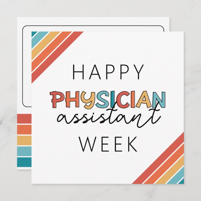 Happy Physician Assistant Week Thank You Card (Front/Back)