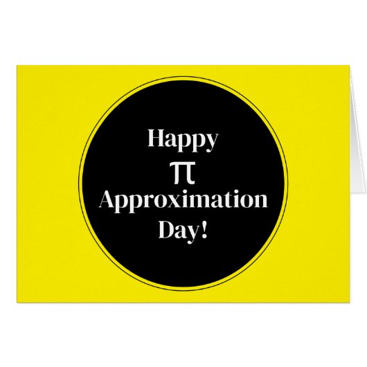 Happy Pi Approximation Day July 22nd Math Nerd Cards (Front Horizontal)