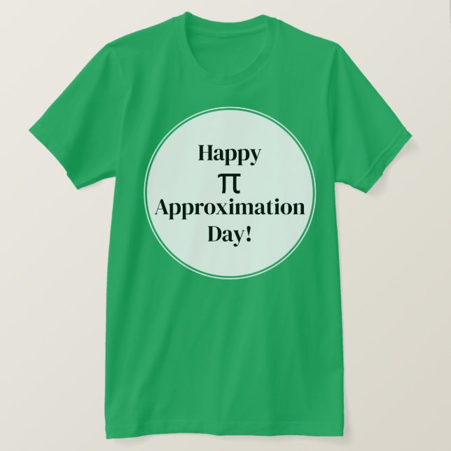 Happy Pi Approximation Day July 22nd Math Nerd T-Shirt (Design Front)