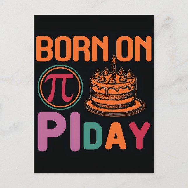 Happy Pi Day 2026 Math Nerd Celebration Holiday Postcard (Front)