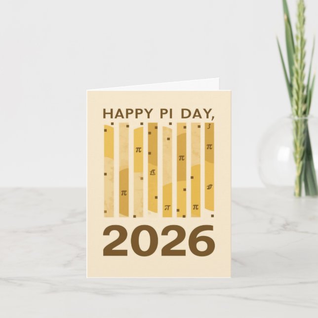 Happy Pi Day 2026 Retro Minimal Math Design Poster Invitation (Front)