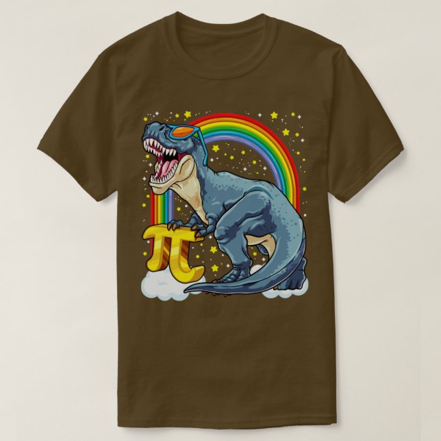 Happy Pi Day 314 Dinosaur T Rex Pi Mathematics Mat T-Shirt (Design Front)