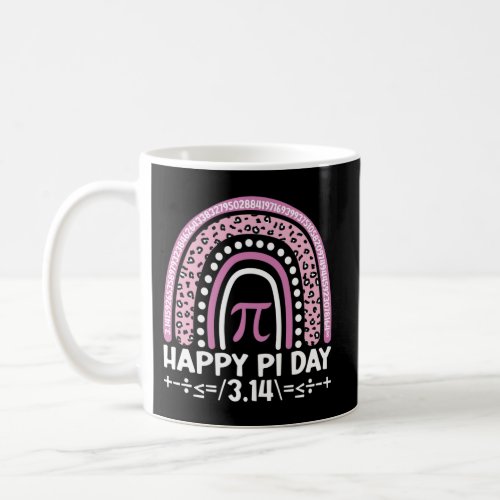 Happy Pi Day 314 Leopard Rainbow Math Teacher Coffee Mug