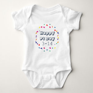 Happy Pi Day 3-14 March 14th Math Theme Baby Bodysuit