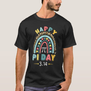 Happy Pi Day 3 14 Mathematic Math Teacher Leopard T-Shirt