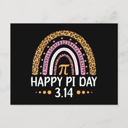 Happy Pi Day 314 Rainbow Postcard