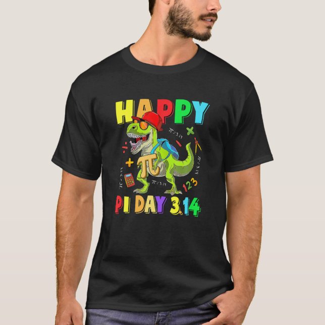Happy Pi Day 3.14 T Rex Dinosaur Mathematic Math T T-Shirt (Front)