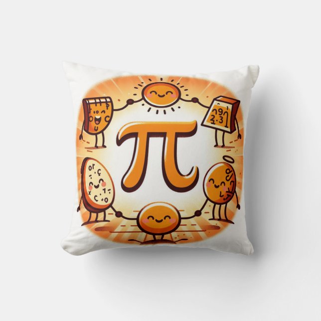 Happy pi day 3.14 throw pillow (Front)