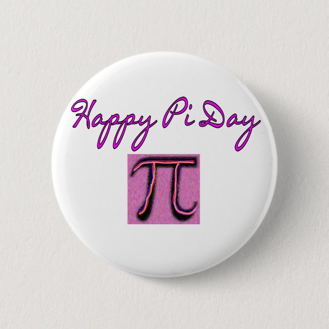 Happy Pi Day--Artsy Button (Front)