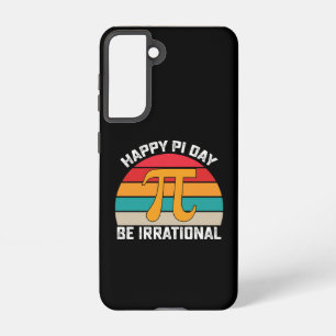 Happy Pi Day Be Irrational Funny Math Vintage Samsung Galaxy S21 Case