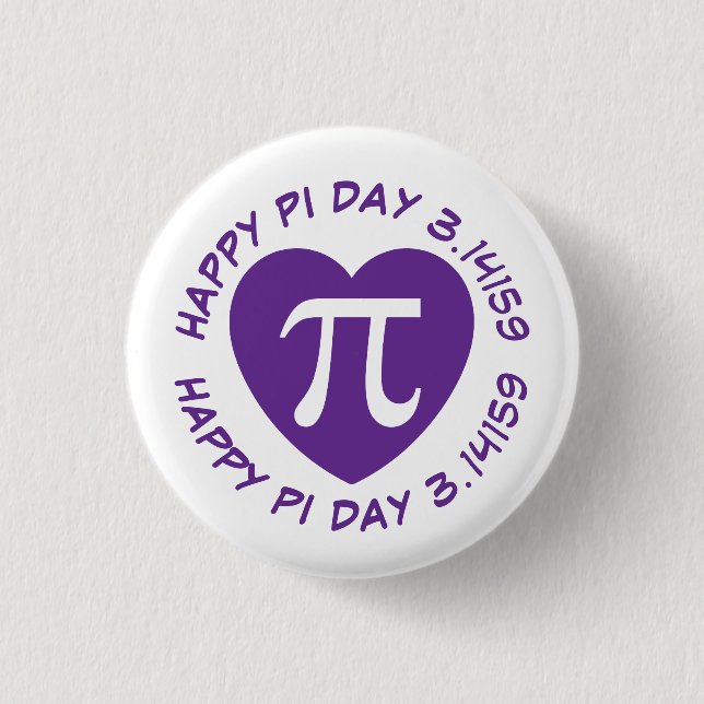Happy Pi Day Button (Front)