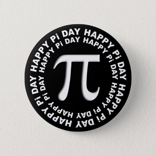 Happy Pi Day Buttons Black and White