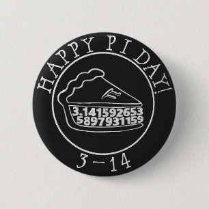 Happy Pi day chalkboard pie button