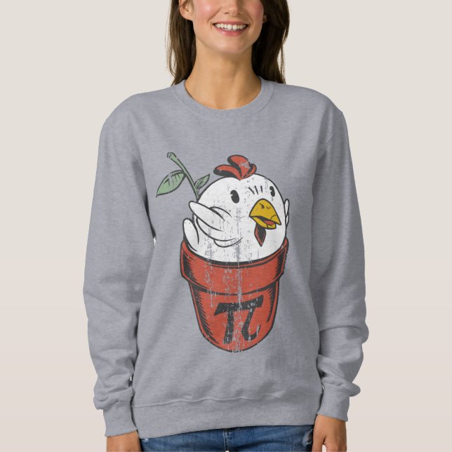 happy pi day chicken pot pie pun sweatshirt (Front)