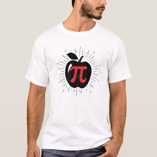 Happy Pi Day Cute Apple Pie 314 Funny Science Mat T_Shirt