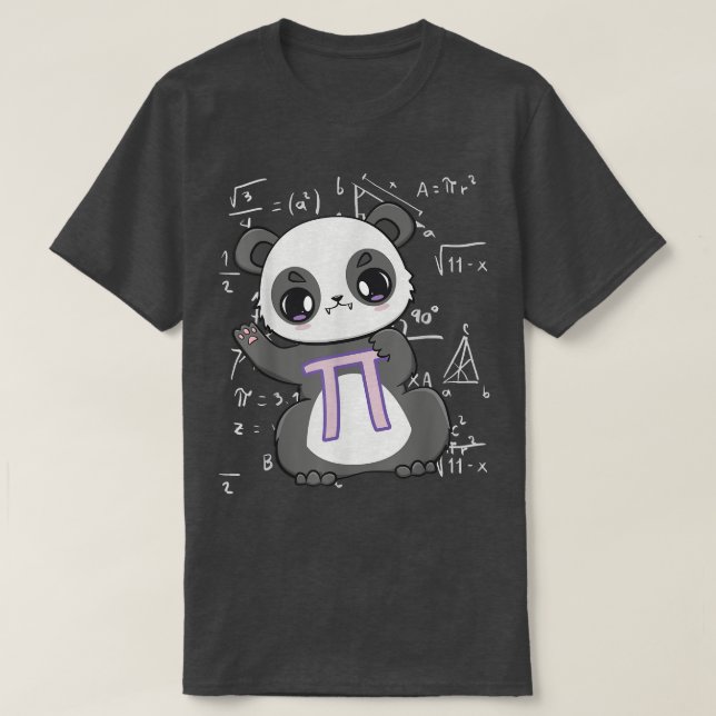 Happy Pi Day Cute Panda Bear 3  T-Shirt (Design Front)