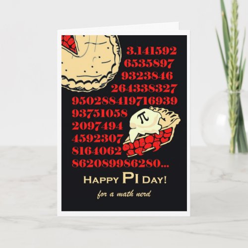 Happy Pi Day for Nerd Cherry Pie Card