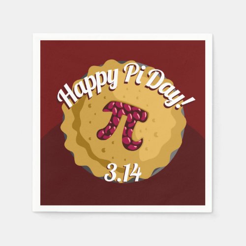 Happy Pi Day  Funny Pie Party Napkins