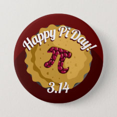 Happy Pi Day | Funny Pie Round Button at Zazzle